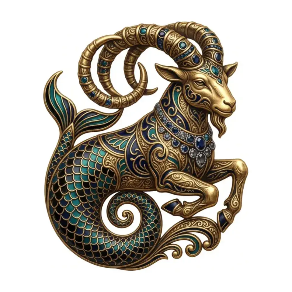 Capricorn Goat zodiac emblem