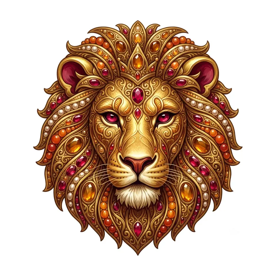 Leo Lion zodiac emblem
